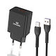 Leewello Încărcător cu Port USB-A și Cablu USB-C 20W Negruς (Lw-152)