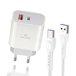 Leewello Lw-153 20W с Кабел USB-C Leewello Lw-153 20W с Кабел USB-C