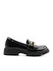 Patent Leather Women's Moccasins in Black Color