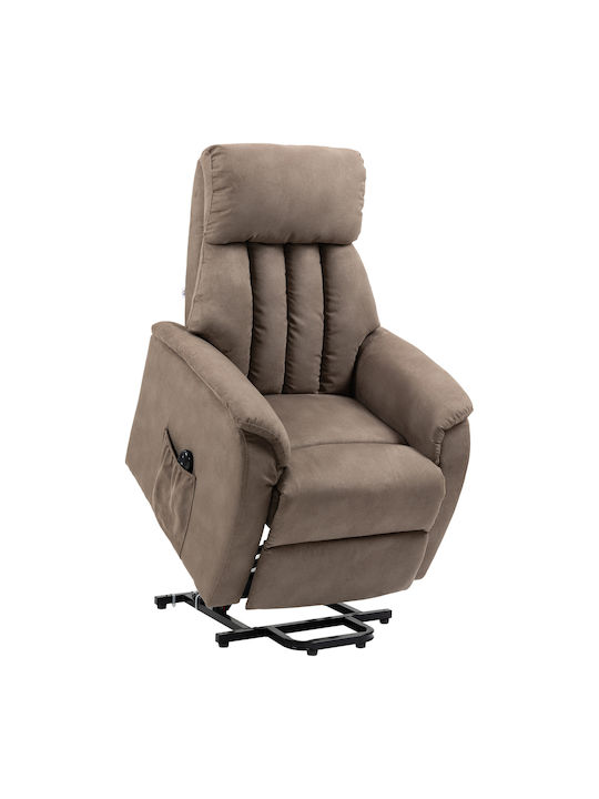 Πολυθρόνα Relax με Υποπόδιο Καφέ 75x93x110cm