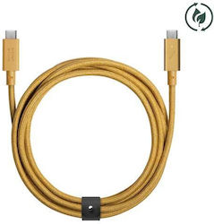 Native Union Belt Regulat USB 2.0 Cable USB-C male - USB-C de sex masculin 240W Aur 2.4m (10CAB0188)