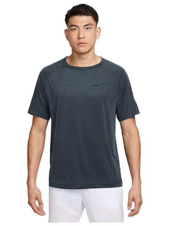 Nike Ready Bluza Sportivă pentru Bărbați cu Mânecă Scurtă Dri-Fit Verde