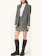 Scotch & Soda Herringbone Γυναικείο Σακάκι Γκρι