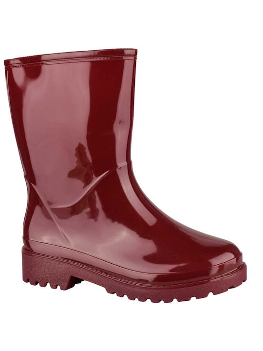 Yfantidis Women's Short Wellies Burgundy