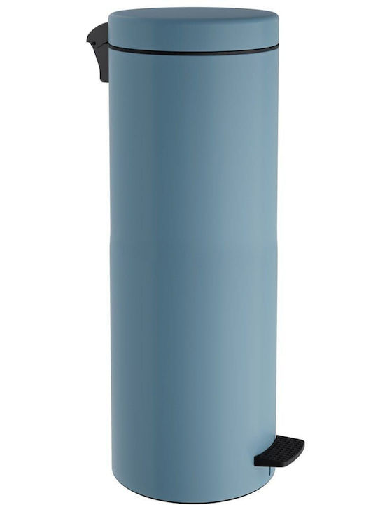Pam & Co Inox Toilet Bin with Soft Close Lid 30lt Light Blue