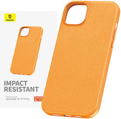 Baseus Fauxther Back Cover Synthetic Durable Orange (iPhone 15 Pro Max)