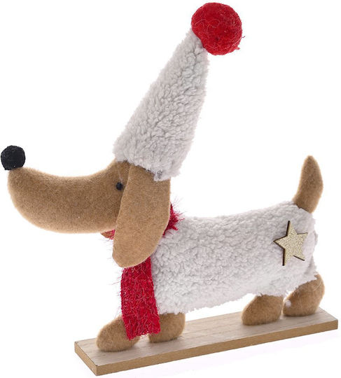 Iliadis Christmas Fabric Figure Doggy Red Height 31cm