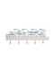 Synchronia Wall Hanger Fish Metal 5 Hooks White 9x25.5x25.5cm