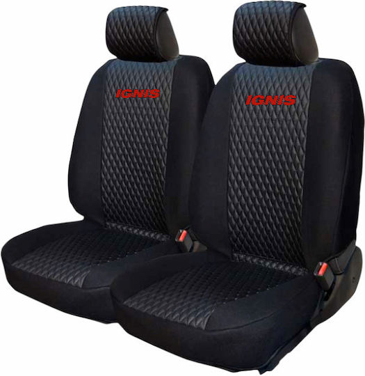Huse Față Auto 2buc Piele sintetica Negru