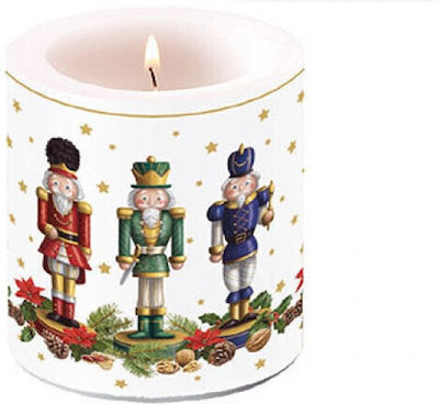 Ambiente Christmas White Candle 8cm