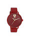 Oozoo Timepieces Watch with Red Leather Strap