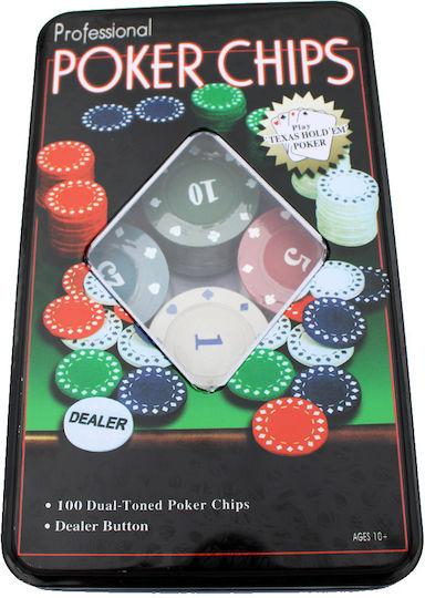 Σετ 100 Μάρκες Poker 11.5gr σε Μεταλλικό Κουτί