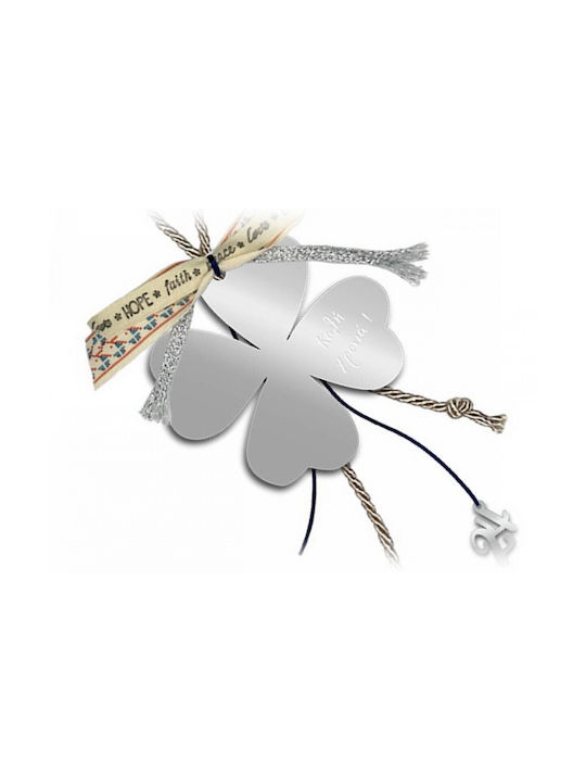 Karma Fashion Lucky Charm Clover Silver made of Plexiglass 1pcs