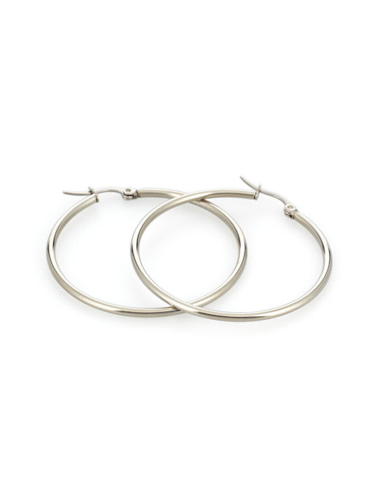 Earrings Hoops made of Steel