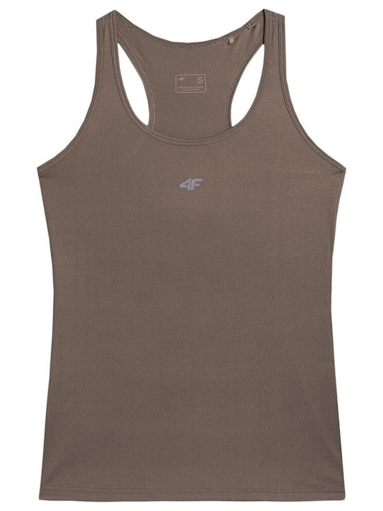 4F Women's Athletic Blouse Sleeveless Brown