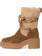 Stiefeletten Damen mit Pelz Beige