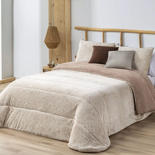 Manterol Casa Duvet Cover Queen 235x260cm Doko Beige (C7)