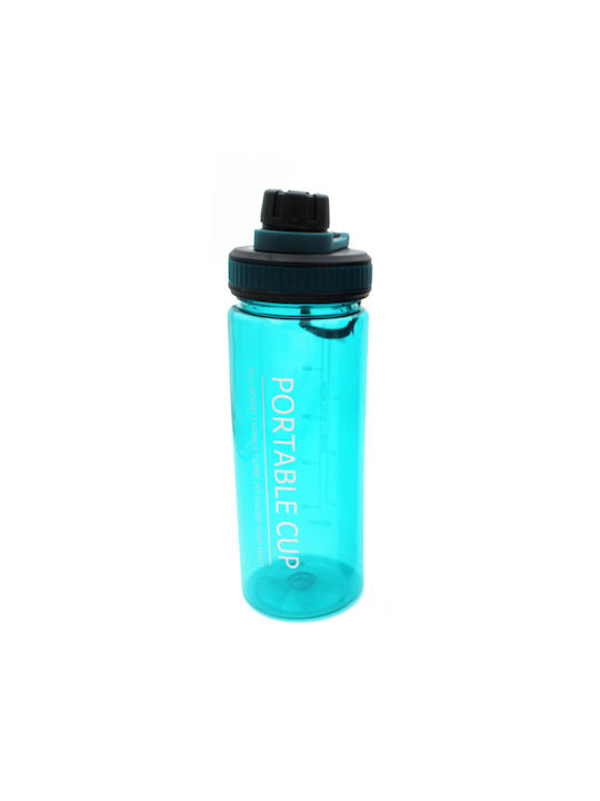 Plastic Water Bottle 600ml Turquoise