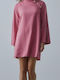 BSB Mini Rochie cu cămașă Rochie Guler Înalt Roz