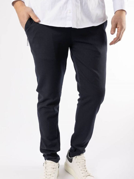 Pantaloni Elastic cu Croială Slim Negru