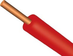 Netzkabel Elektrisch NYA H07V-U 1x6mm² Rotes Mo...