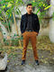 Men's Trousers Chinos Elastic Brown