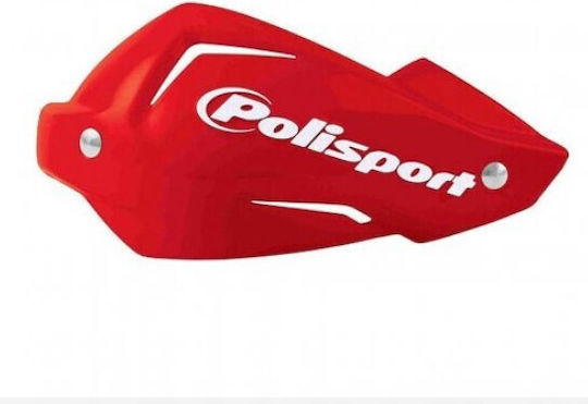Polisport Προστατευτικές Χούφτες Μηχανής Touquet σε Κόκκινο χρώμα