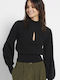 Funky Buddha Women's Long Sleeve Sweater Black