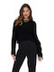 Only Women's Long Sleeve Crop Sweater Black