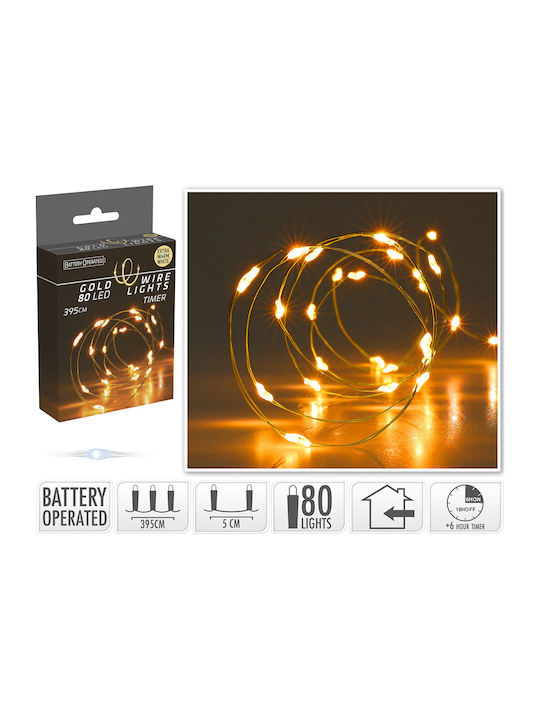80 Λαμπάκια LED 3.95μ. Θερμό Λευκό σε Σειρά