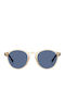 Polaroid Unisex Sunglasses with Transparent Plastic Frame and Blue Polarized Lens PLD4153/S 40G/C3