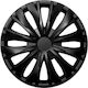 Mammooth Car Hubcap Set 16" 4pcs Black