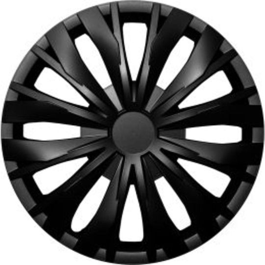 Mammooth Car Hubcap Set 16" 4pcs Black