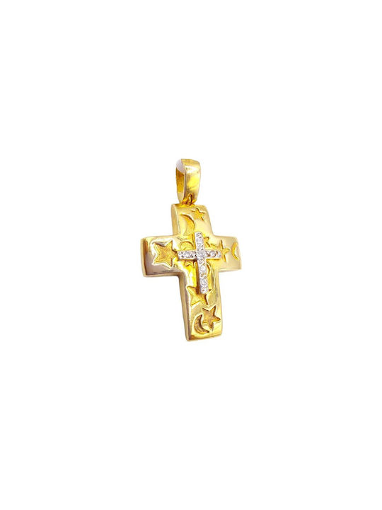 Velegrakis Damen Gold Kreuz 14K