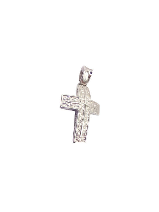 Velegrakis Herren Weißgold Kreuz 14K