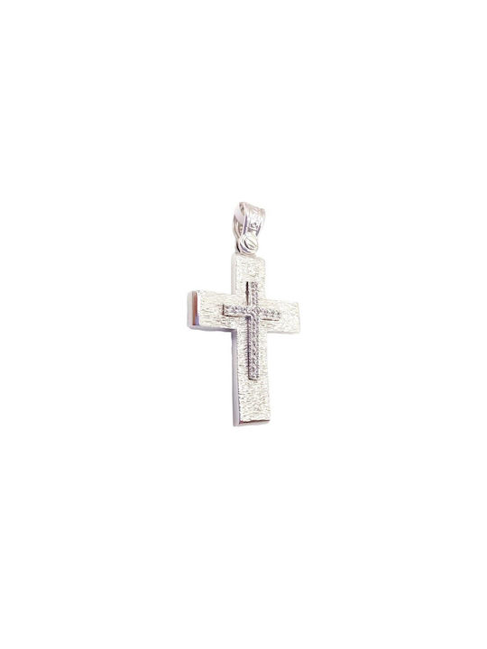 Velegrakis Damen Weißgold Kreuz 14K