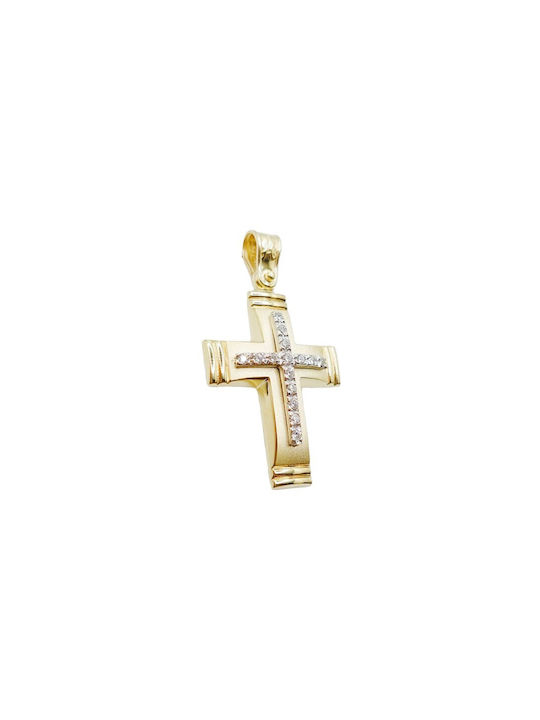 Velegrakis Damen Gold Kreuz 14K