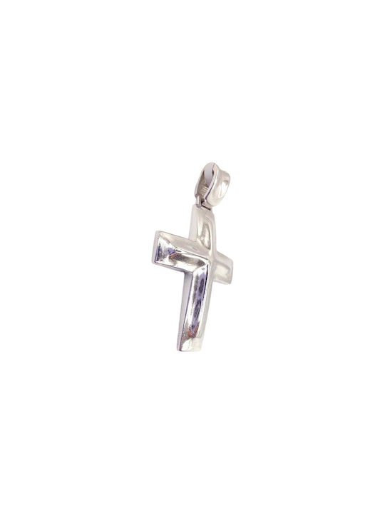 Velegrakis Men's White Gold Cross 14K