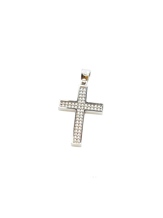 Velegrakis Damen Weißgold Kreuz 14K