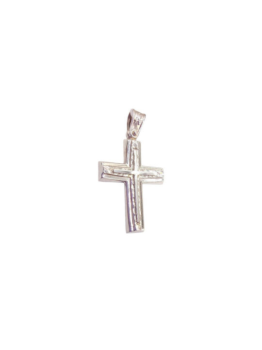 Velegrakis Men's White Gold Cross 14K