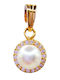 Velegrakis Rosemary Charm in 14K White Gold with Zircon