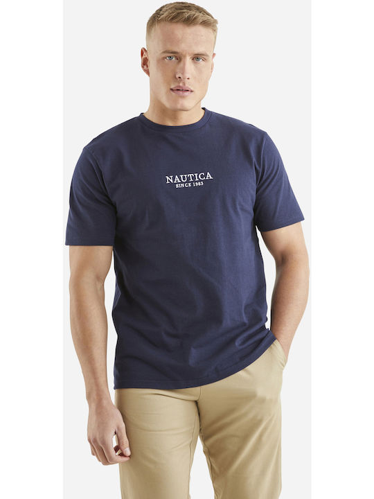 Nautica Herren T-Shirt Kurzarm Blau