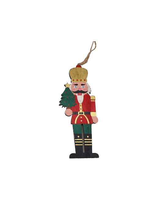 Bizzotto Christmas Wooden Nutcracker Ornament Red 15x5.5cm