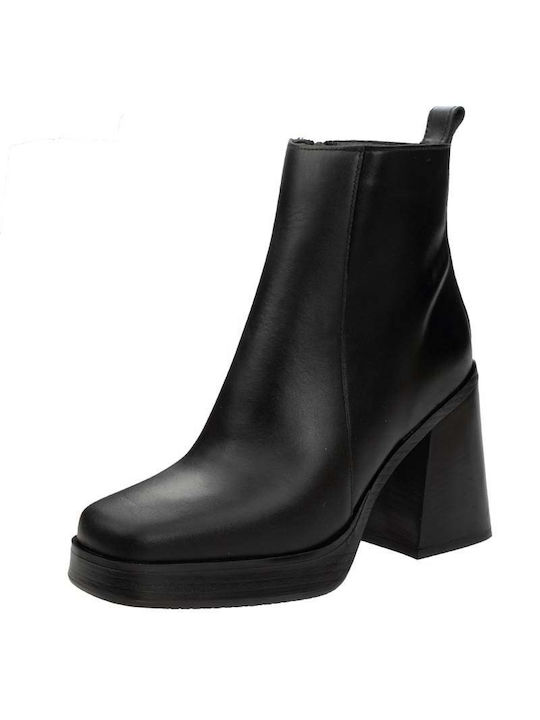 Sante Day2day Women's Leather High Heel Boots Black