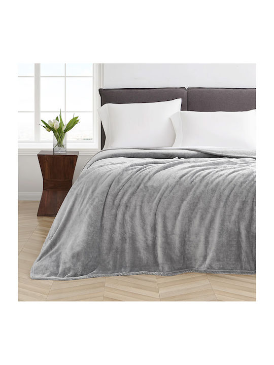 Lino Home Pello Одеяло Полар Двойно 220x240см Светлосиво