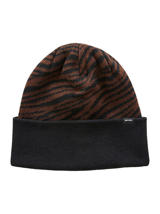 Knitted Beanie Cap Brown