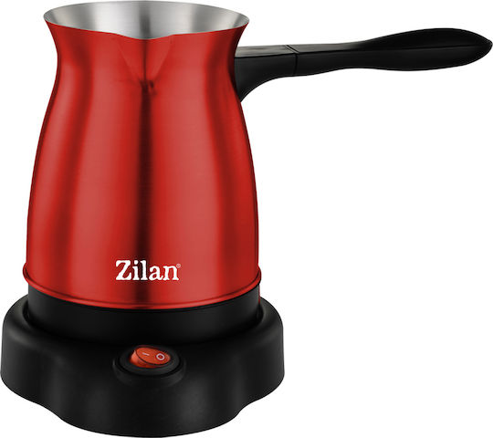 Zilan Electric Greek Coffee Pot 800W with Capacity 300ml Red