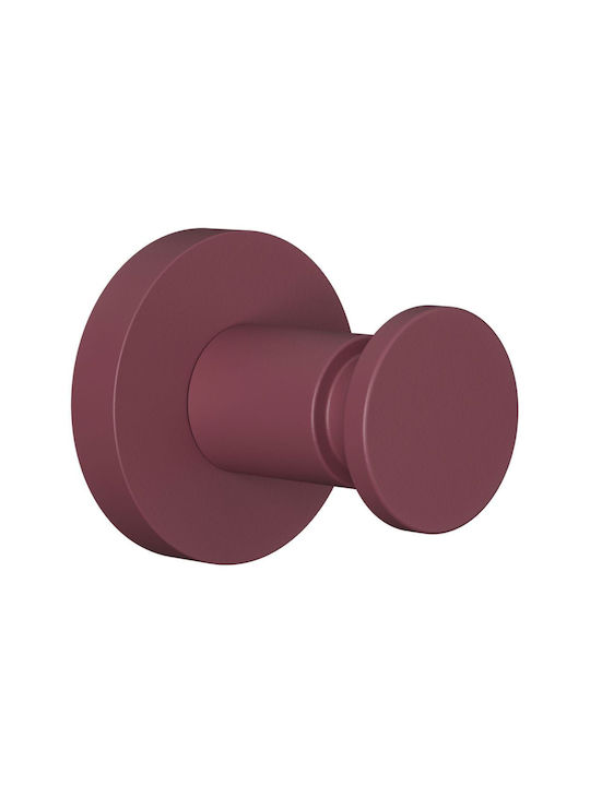 Pam & Co Single Wall-Mounted Bathroom Hook Red