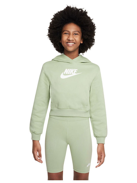 Fleece Kids Sweatshirt with Hood Turquoise Sportswear Club