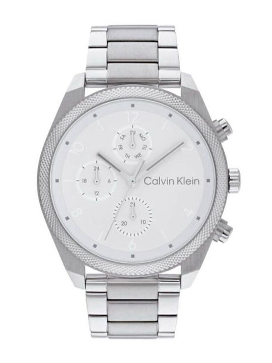 Calvin Klein Impact Men's Watch 44mm Battery with Silver Metal Bracelet